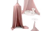 Kupolo užuolaida Tipi palapinė, rožinė-Miegui, Patalynė vaikams ir kūdikiams, Baldakimai-e-vaikas
