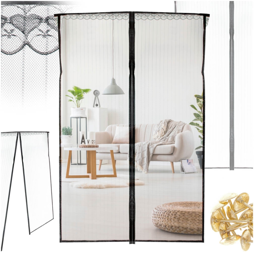 Magnetinis durų tinklelis nuo uodų 100x210cm-Namai, laisvalaikis, turizmas, Namų apyvokos prekės-e-vaikas