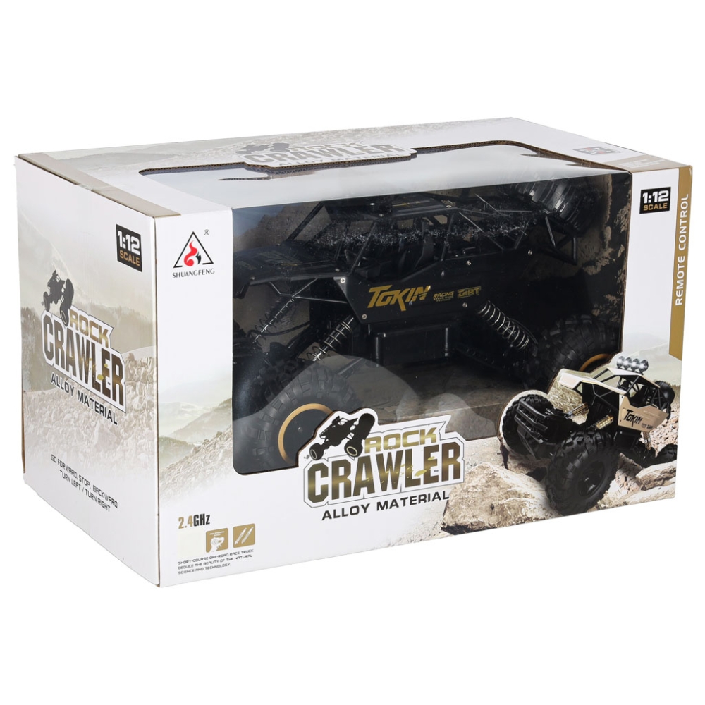 RC automobilis Rock Crawler 1:12 4WD METAL juodas-Žaislai, Auto ir transporto žaislai, Valdomos radijo bangomis-e-vaikas