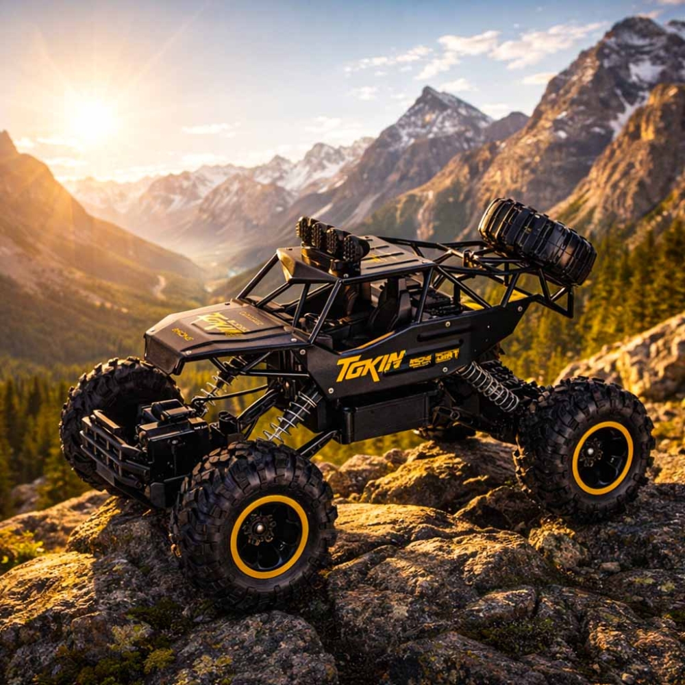RC automobilis Rock Crawler 1:12 4WD METAL juodas-Žaislai, Auto ir transporto žaislai, Valdomos radijo bangomis-e-vaikas