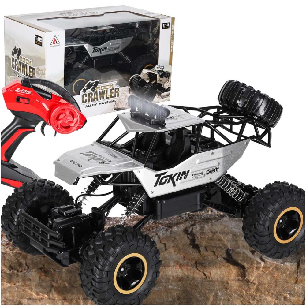 RC automobilis Rock Crawler 1:12 4WD METAL silver-Žaislai, Auto ir transporto žaislai, Valdomos radijo bangomis-e-vaikas
