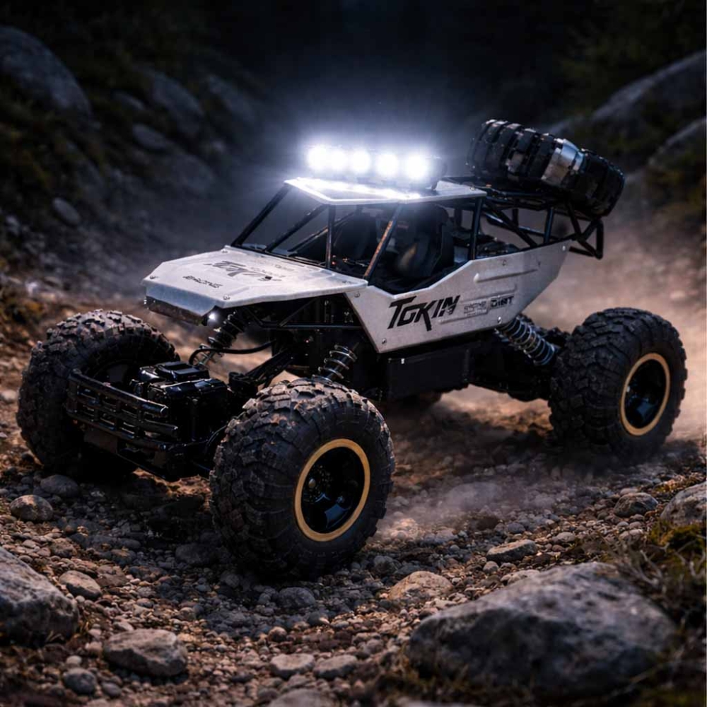 RC automobilis Rock Crawler 1:12 4WD METAL silver-Žaislai, Auto ir transporto žaislai, Valdomos radijo bangomis-e-vaikas