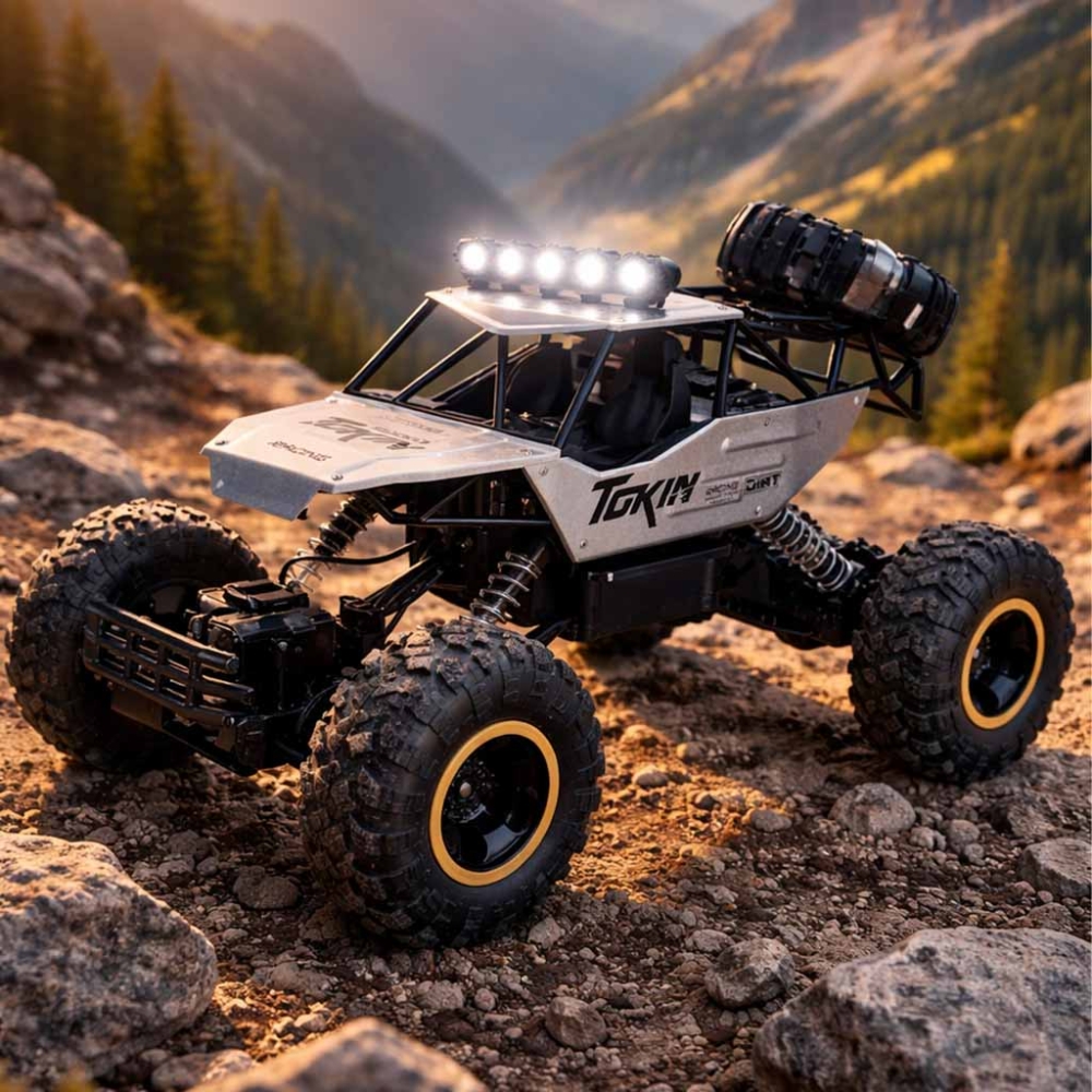 RC automobilis Rock Crawler 1:12 4WD METAL silver-Žaislai, Auto ir transporto žaislai, Valdomos radijo bangomis-e-vaikas