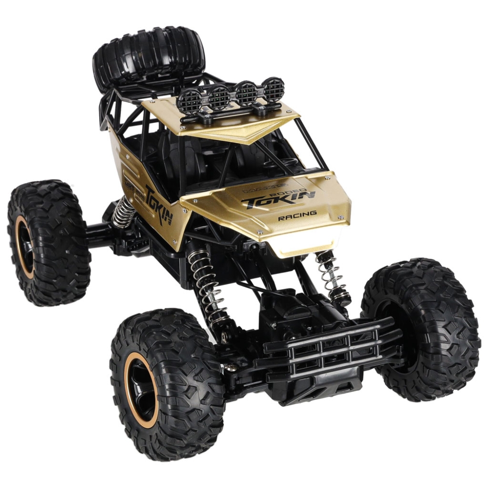 RC automobilis Rock Crawler 1:12 4WD METAL aukso spalvos