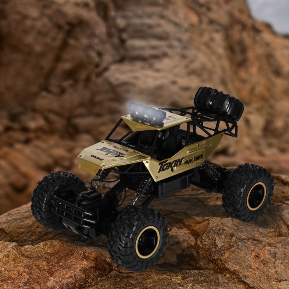 RC automobilis Rock Crawler 1:12 4WD METAL aukso spalvos-Žaislai, Auto ir transporto žaislai, Valdomos radijo bangomis-e-vaikas