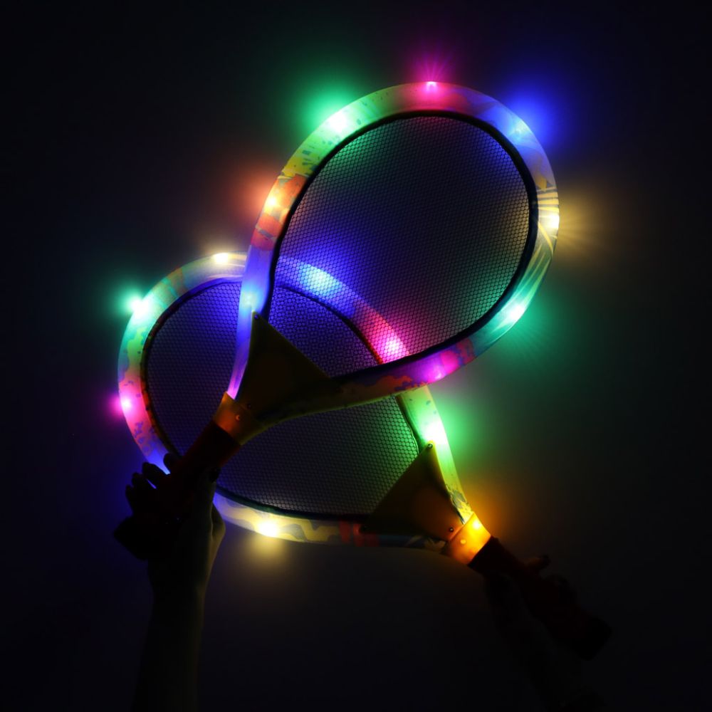 LED šviečiančios teniso raketės + smiginis-Žaislai, Lauko žaislai, Lauko žaidimai ir sporto prekės, Žaidimai, sporto prekės-e-va