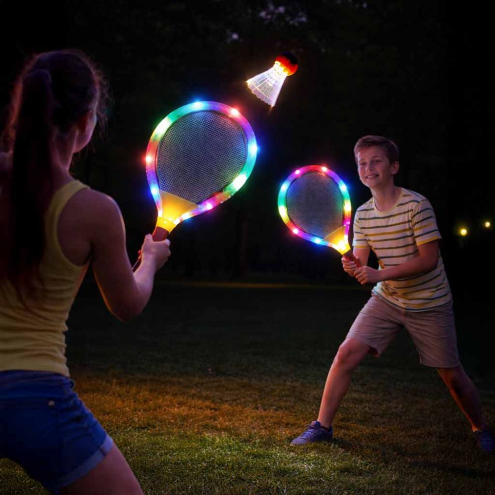 LED šviečiančios teniso raketės + smiginis