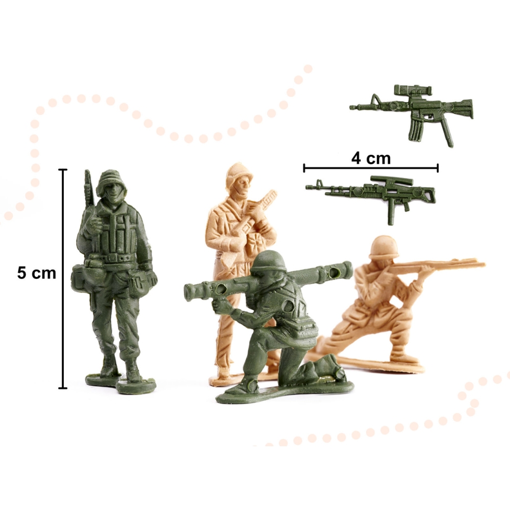 Karių figūrėlių rinkinys 114 el.-Žaislai, Figūrėlės ir herojai-e-vaikas