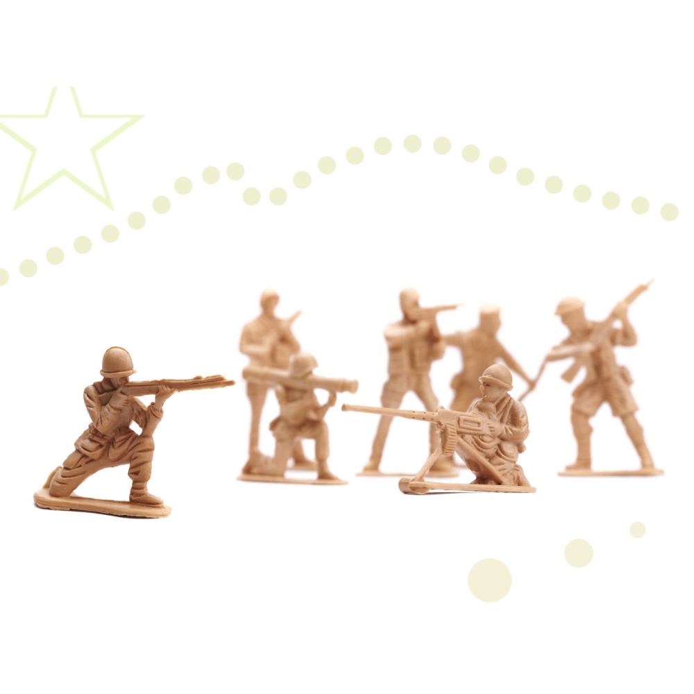Karių figūrėlių rinkinys 114 el.-Žaislai, Figūrėlės ir herojai-e-vaikas