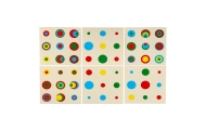 Montessori mediniai cilindriniai svarmenys spalvingi