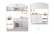 Vaikiška medinė virtuvė MDF MODERN CLASSIC+ priedai