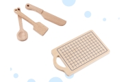 Vaikiška medinė virtuvė MDF MODERN CLASSIC+ priedai