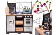 Vaikiška medinė MDF virtuvėlė su priedais LOFT XXL 96cm-Žaislai, Vaikiškos virtuvėlės-e-vaikas