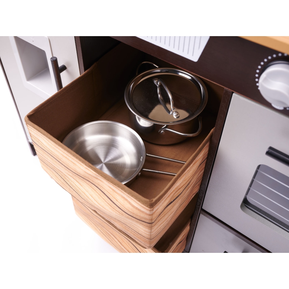 Vaikiška medinė MDF virtuvėlė su priedais LOFT XXL 96cm-Žaislai, Vaikiškos virtuvėlės-e-vaikas
