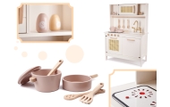 Vaikiška retro MDF medinė virtuvė su BOHO aksesuarais