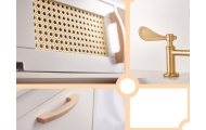 Vaikiška retro MDF medinė virtuvė su BOHO aksesuarais