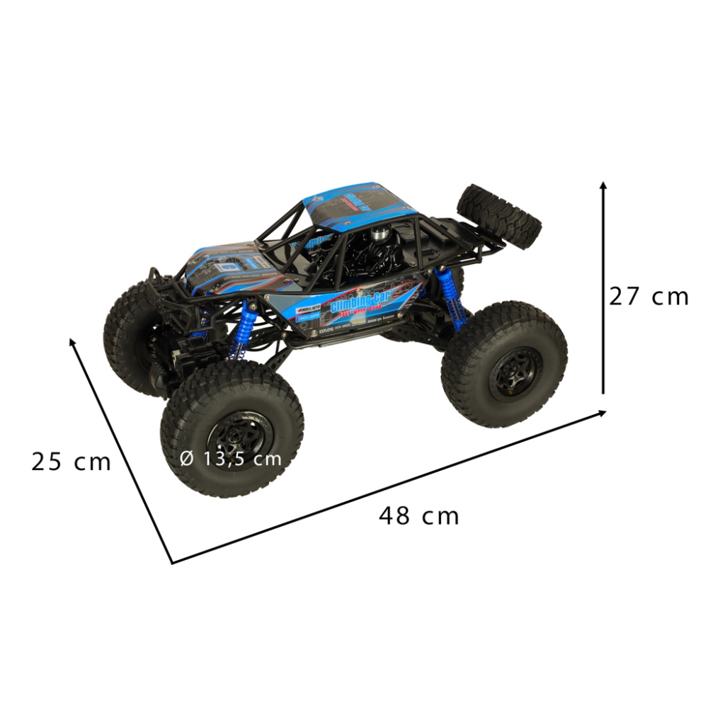 RC vikšrinis laipiojimo automobilis 1:10 4WD 48cm mėlynos spalvos-Žaislai, Auto ir transporto žaislai, Valdomos radijo bangomis-