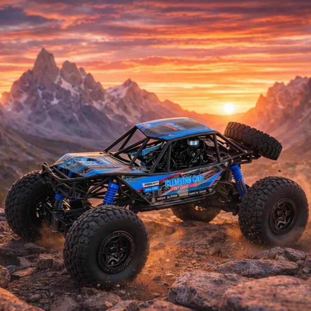 RC vikšrinis laipiojimo automobilis 1:10 4WD 48cm mėlynos spalvos