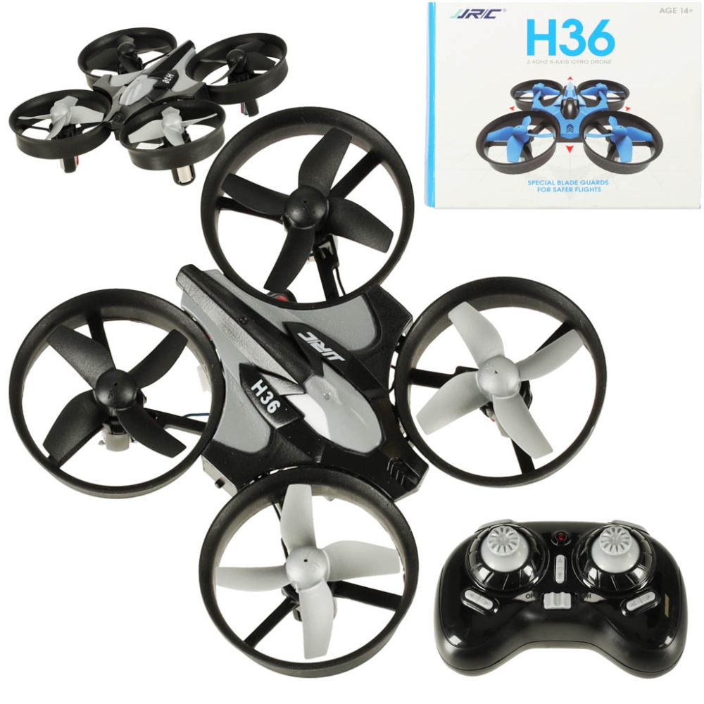 RC dronas JJRC H36 mini 2.4GHz 4CH 6 ašių juodas-Žaislai, Auto ir transporto žaislai, Dronai-e-vaikas