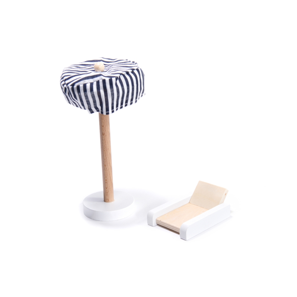 Medinis LED lėlių namelis MDF 78 cm + baldai juodas-Žaislai, Lėlių namai ir baldai-e-vaikas