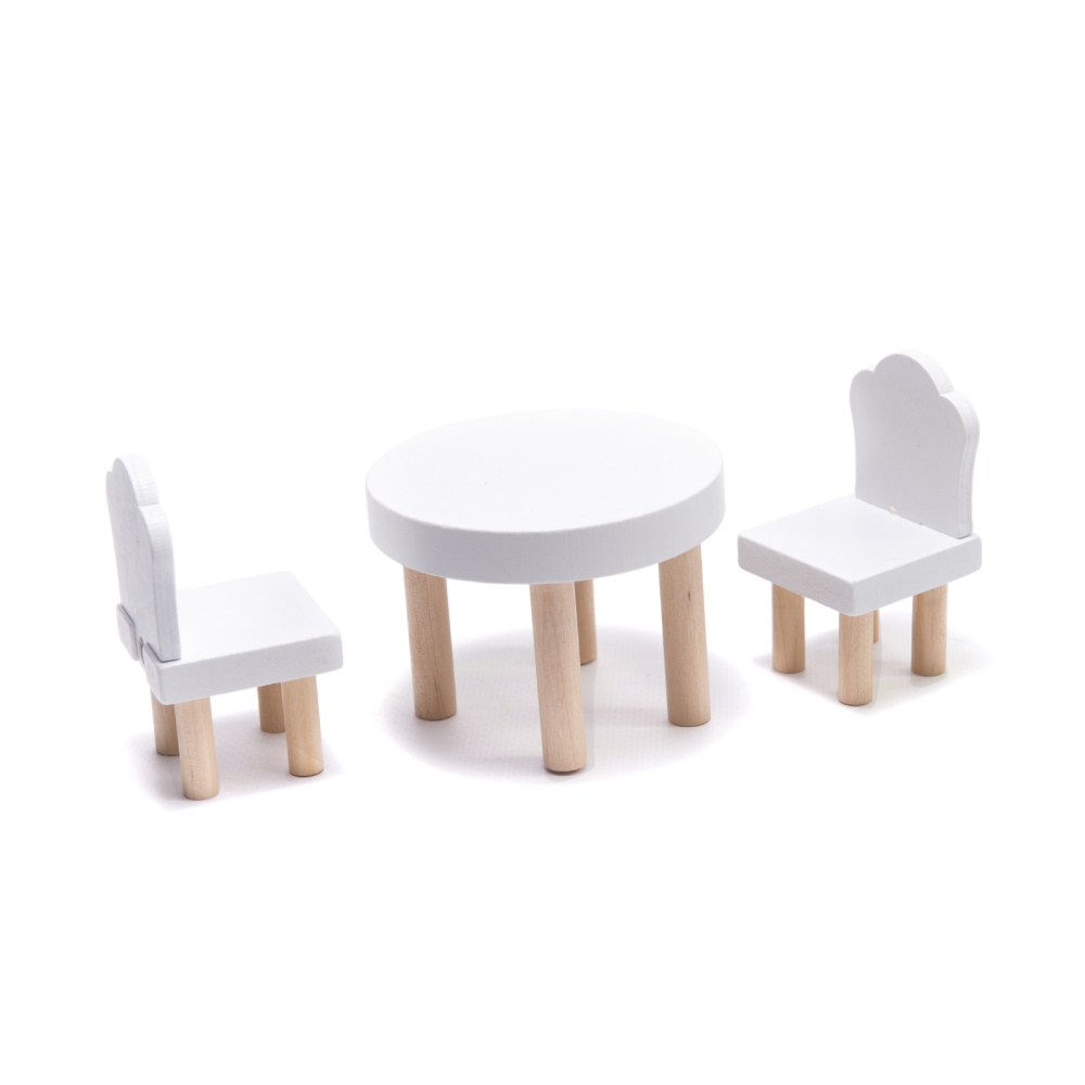 Medinis LED lėlių namelis MDF 78 cm + baldai juodas-Žaislai, Lėlių namai ir baldai-e-vaikas