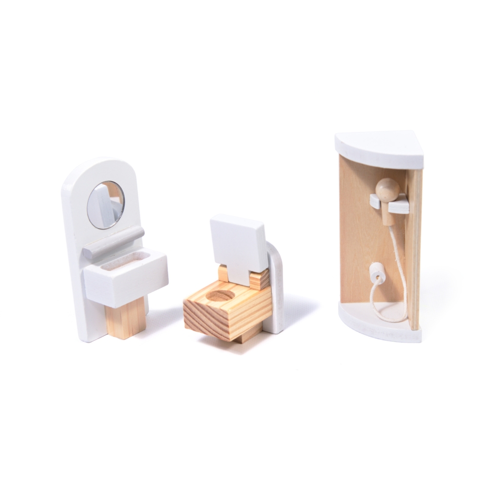 Medinis LED lėlių namelis MDF 78 cm + baldai juodas-Žaislai, Lėlių namai ir baldai-e-vaikas