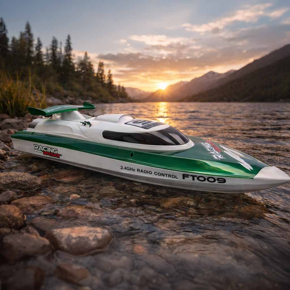 RC nuotolinio valdymo valtis FT009 žalia-Žaislai, Auto ir transporto žaislai, Laivai-e-vaikas