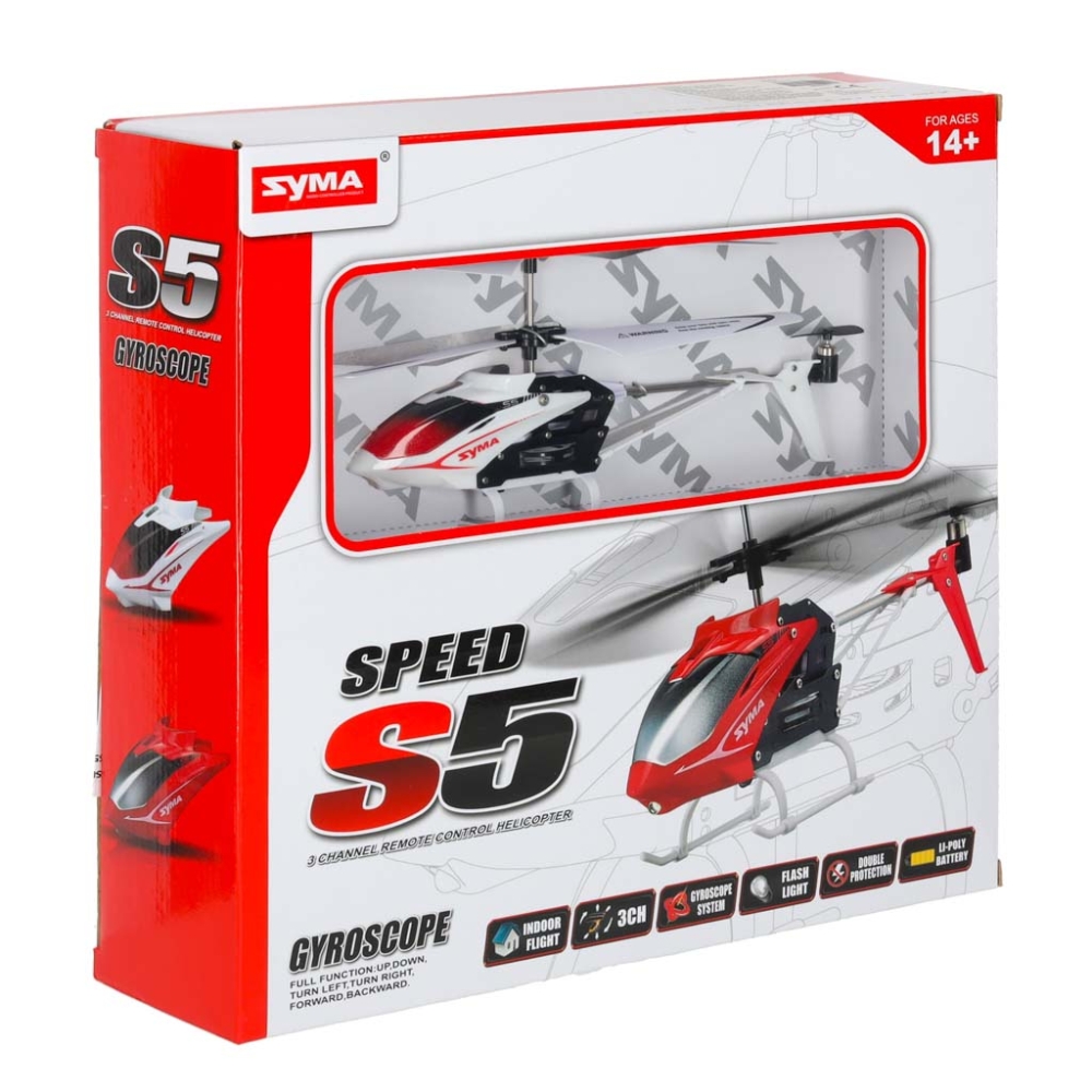 RC sraigtasparnis SYMA S5 3CH baltas-Žaislai, Auto ir transporto žaislai, Lėktuvai-e-vaikas
