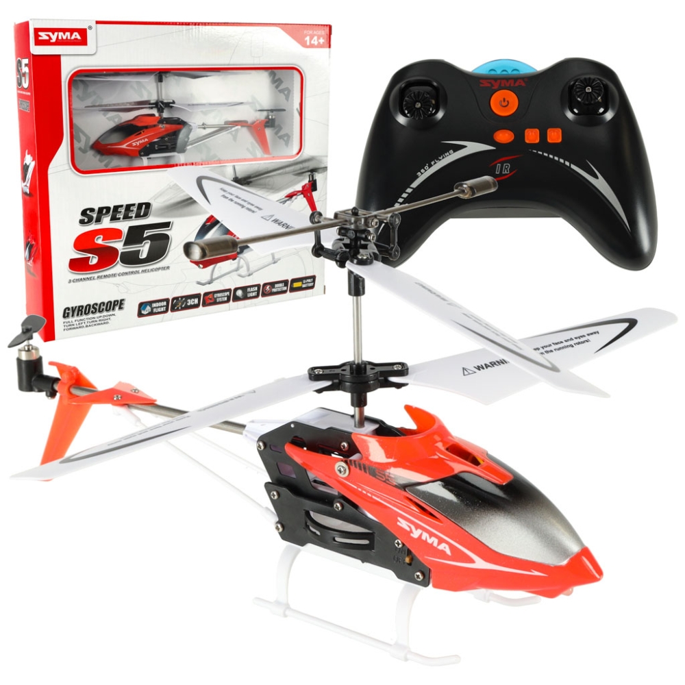 SYMA S5 RC sraigtasparnis 3CH raudonas-Žaislai, Auto ir transporto žaislai, Lėktuvai-e-vaikas