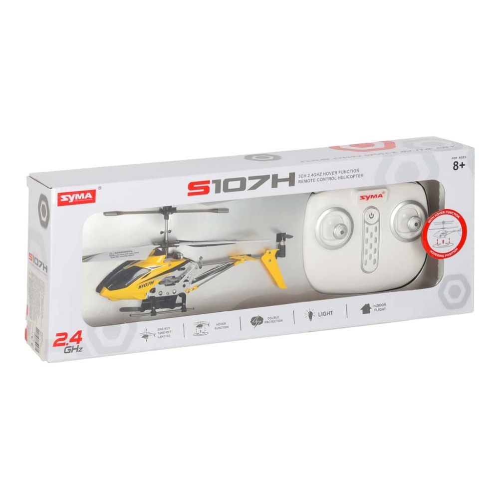 RC sraigtasparnis SYMA S107H 2.4GHz RTF geltonos spalvos-Žaislai, Auto ir transporto žaislai, Lėktuvai-e-vaikas