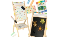 Magnetinė kreidinė lenta su popieriumi ir abaku 90 cm-Žaislai, Lavinamieji žaislai, Molbertai, piešimo lentos-e-vaikas