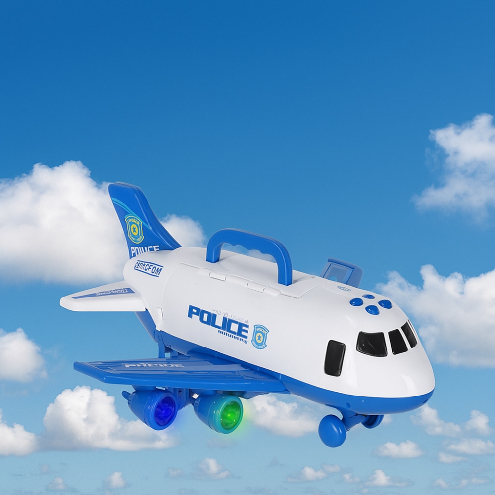 Transporterio lėktuvas + 3 policijos automobiliai