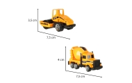 Statybinių mašinų automobilių rinkinys iš 6 dalių