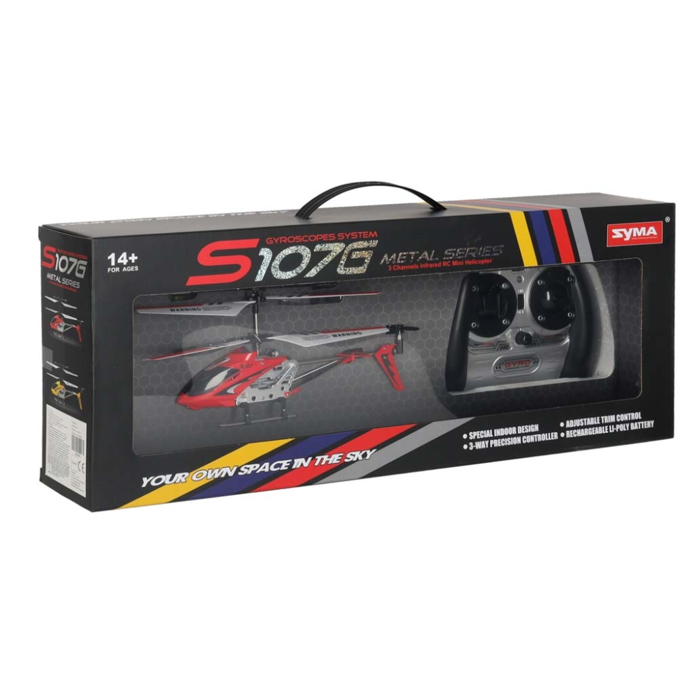 RC sraigtasparnis SYMA S107G raudonas-Žaislai, Auto ir transporto žaislai, Lėktuvai-e-vaikas