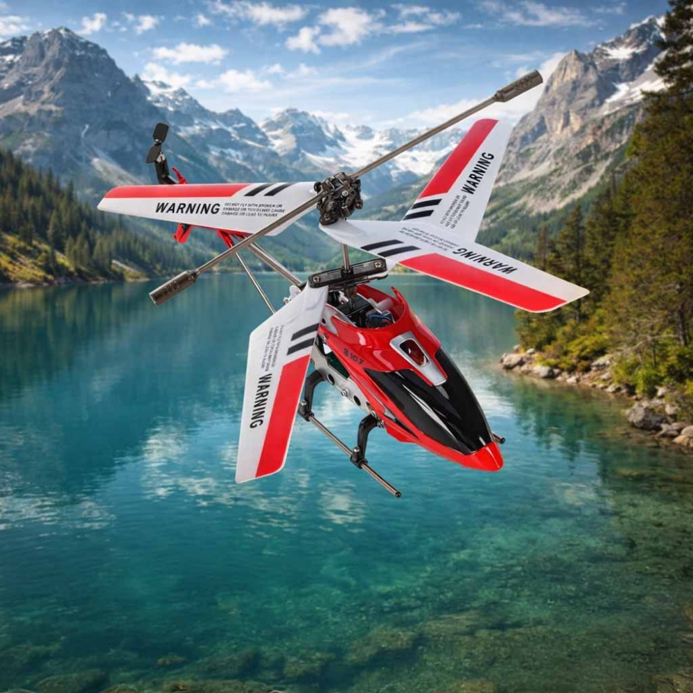 RC sraigtasparnis SYMA S107G raudonas-Žaislai, Auto ir transporto žaislai, Lėktuvai-e-vaikas