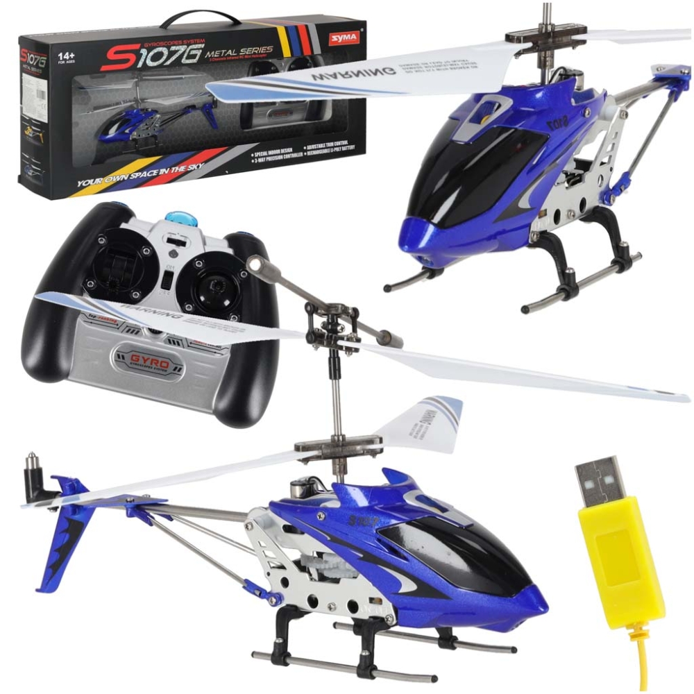RC sraigtasparnis SYMA S107G mėlynos spalvos-Žaislai, Auto ir transporto žaislai, Lėktuvai-e-vaikas