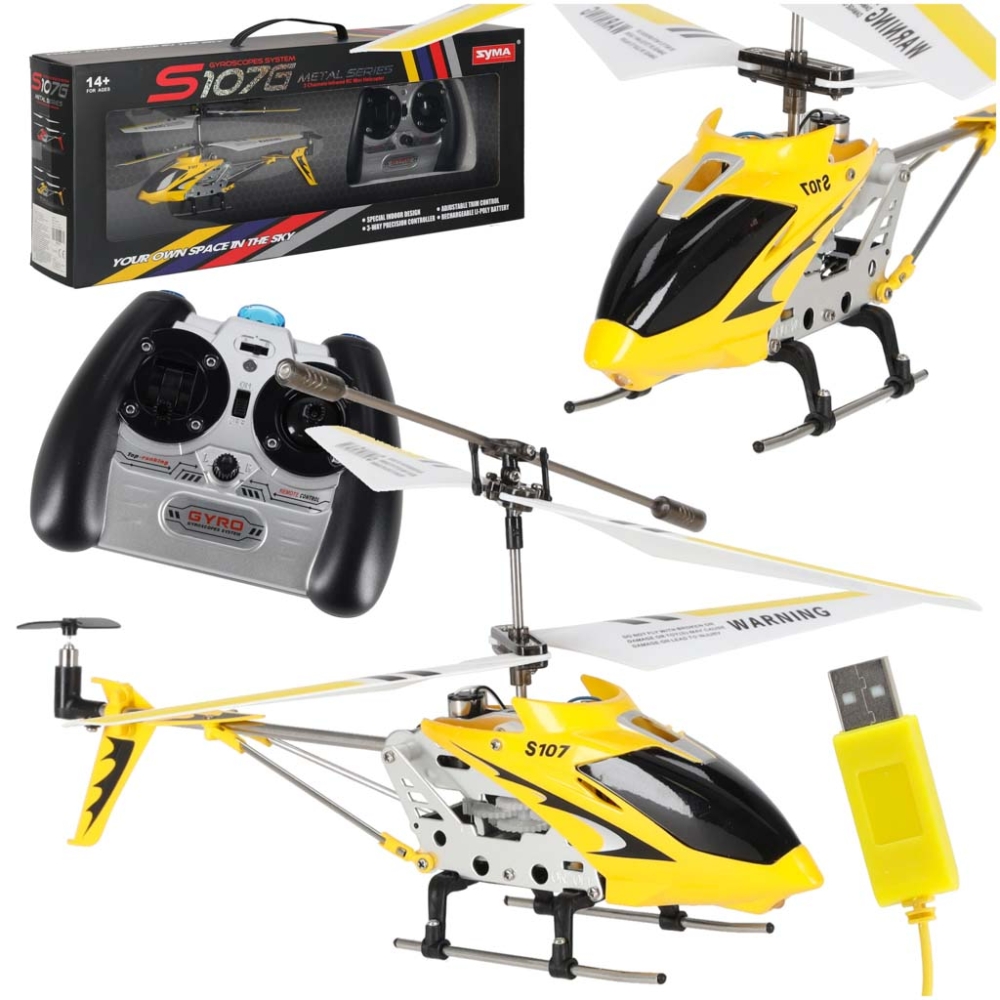 RC sraigtasparnis SYMA S107G geltonos spalvos-Žaislai, Auto ir transporto žaislai, Lėktuvai-e-vaikas