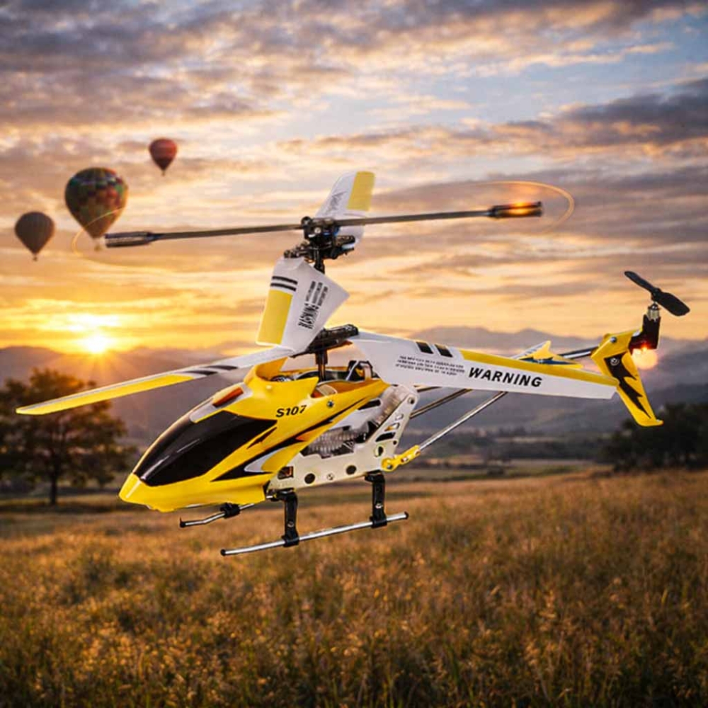 RC sraigtasparnis SYMA S107G geltonos spalvos-Žaislai, Auto ir transporto žaislai, Lėktuvai-e-vaikas