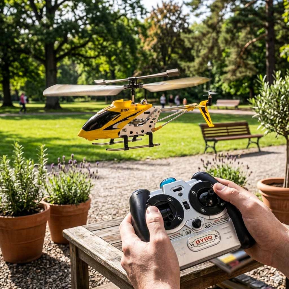 SYMA S107G RC sraigtasparnis geltonos spalvos