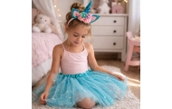 Vienaragio karnavalinis kostiumas galvos apdangalas + sijonas mėlynas 3-6 metų amžiaus-Drabužiai ir aksesuarai, Karnavalinė apra