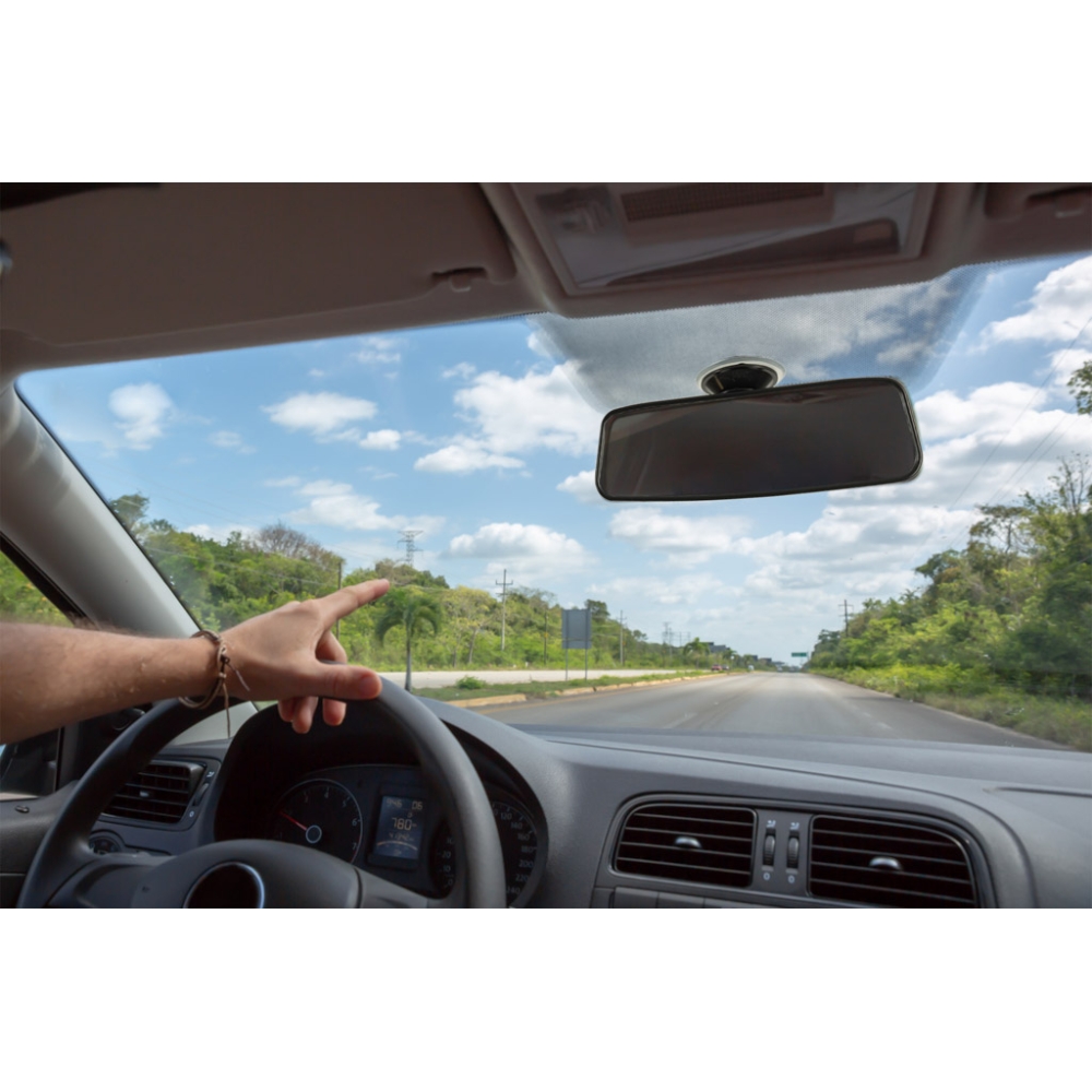 Plataus kampo galinio vaizdo veidrodis su siurbtuku 20 cm-Automobilinės kėdutės, Autokėdučių priedai-e-vaikas