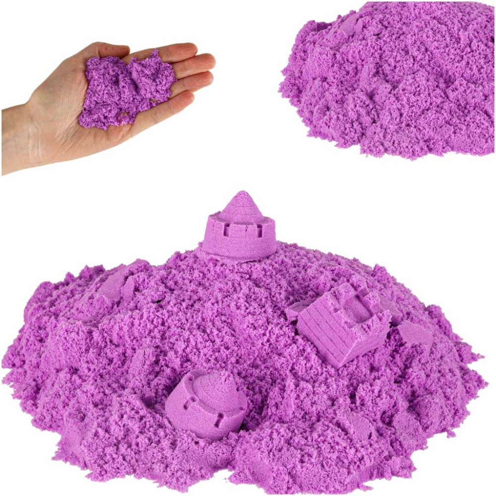 Kinetinis smėlis 1 kg maišelyje, violetinės spalvos-Žaislai, Kūrybiniai žaislai, Lipdymas-e-vaikas