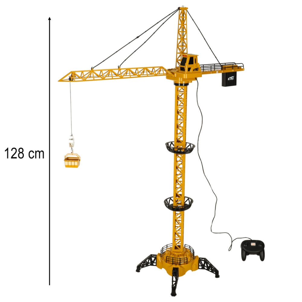 Nuotoliniu būdu valdomas RC kranas 4CH 128cm-Žaislai, Auto ir transporto žaislai, Garažai, trasos ir kita-e-vaikas