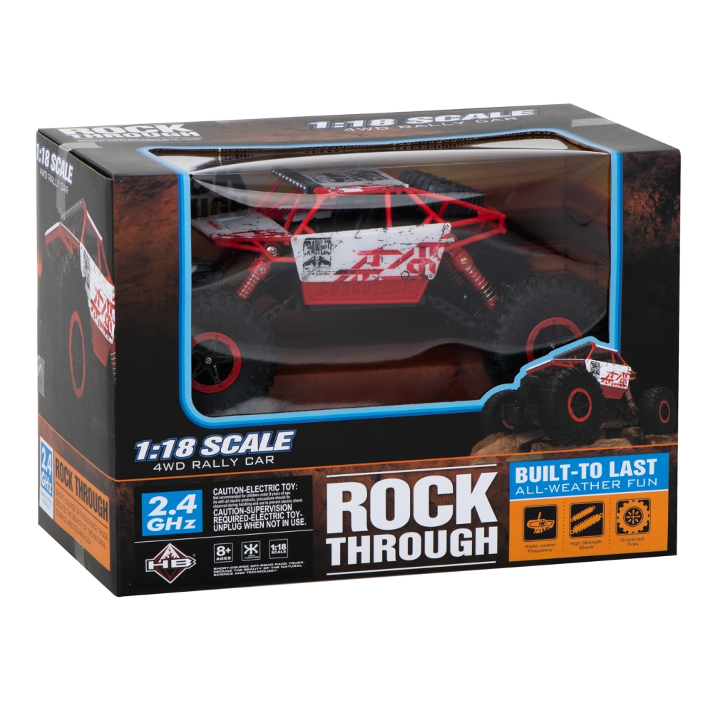 RC automobilis Rock Crawler HB 2.4GHz 1:18 raudonas-Žaislai, Auto ir transporto žaislai, Valdomos radijo bangomis-e-vaikas