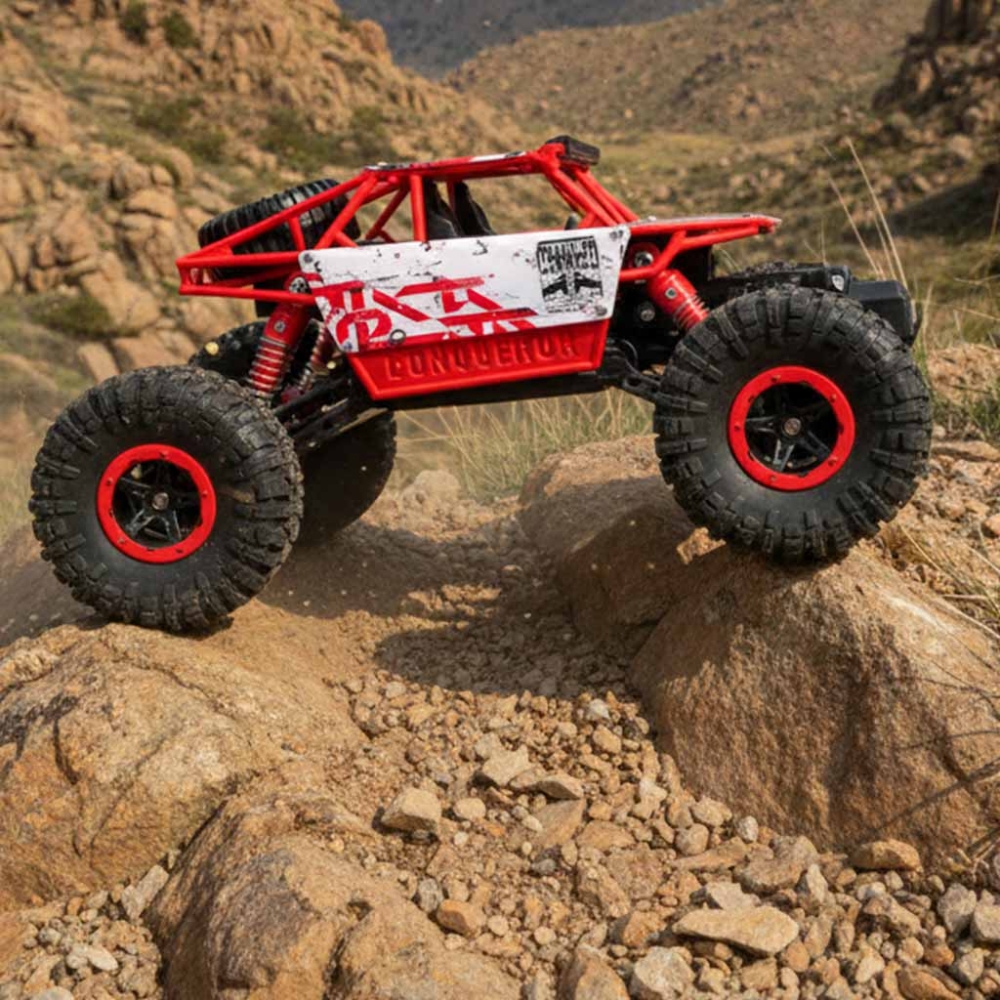 RC automobilis Rock Crawler HB 2.4GHz 1:18 raudonas-Žaislai, Auto ir transporto žaislai, Valdomos radijo bangomis-e-vaikas