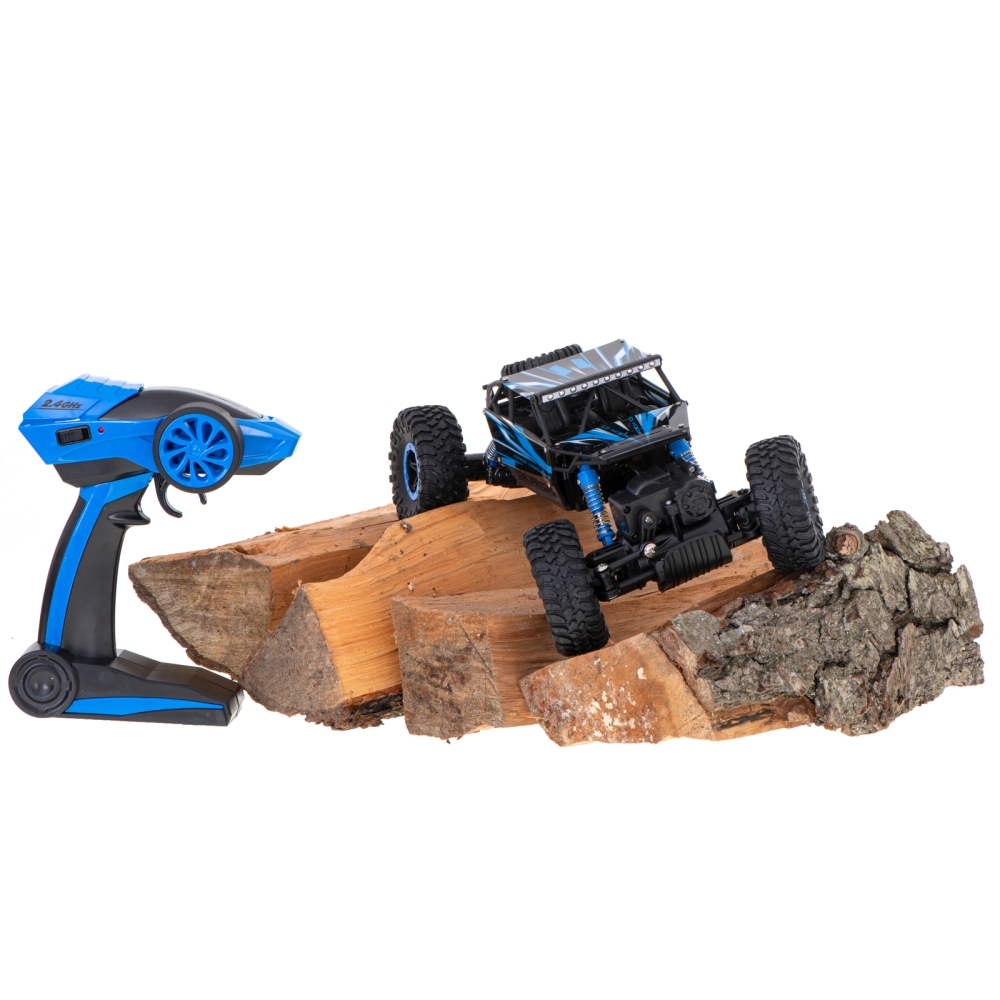 RC automobilis Rock Crawler HB 2.4GHz 1:18 mėlynas-Žaislai, Auto ir transporto žaislai, Valdomos radijo bangomis-e-vaikas