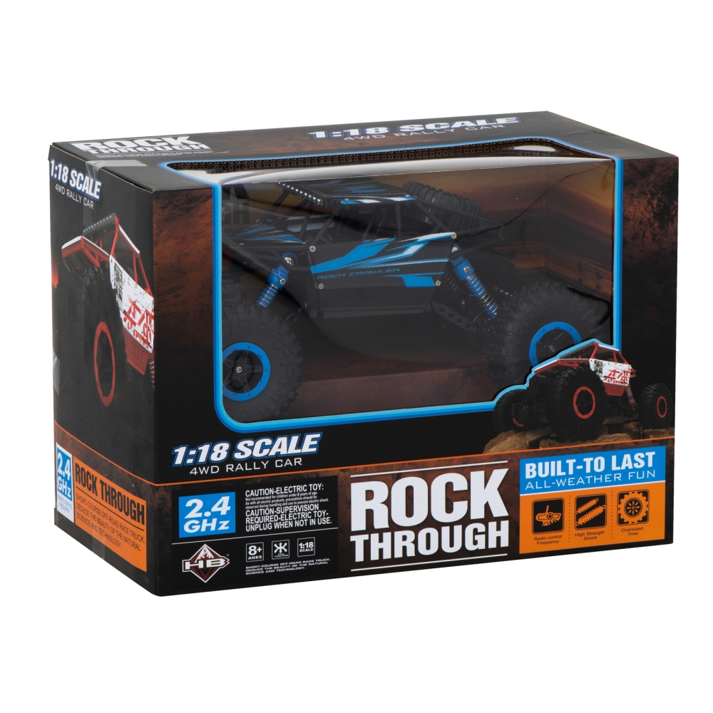 RC automobilis Rock Crawler HB 2.4GHz 1:18 mėlynas-Žaislai, Auto ir transporto žaislai, Valdomos radijo bangomis-e-vaikas