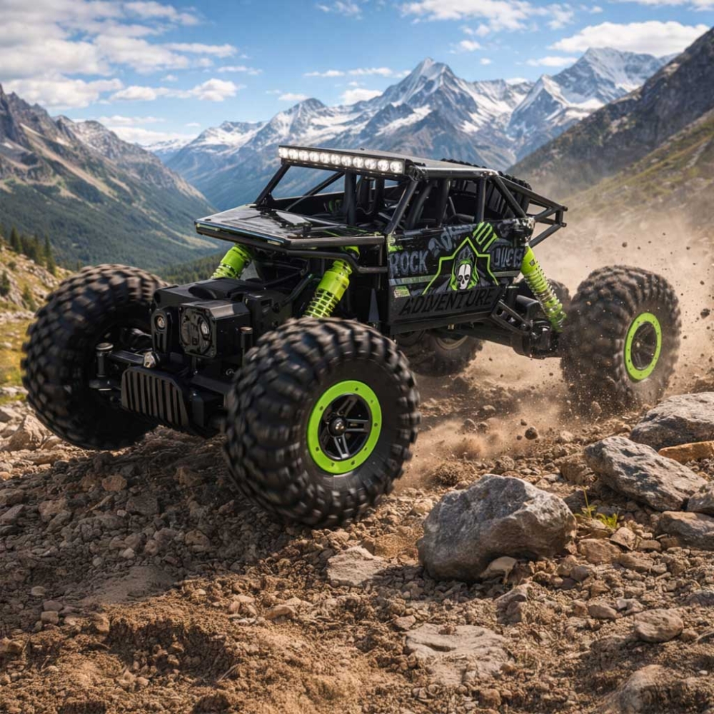 RC automobilis Rock Crawler HB 2.4GHz 1:18 žalias