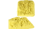 Kinetinis smėlis 1 kg maišelyje geltonos spalvos
