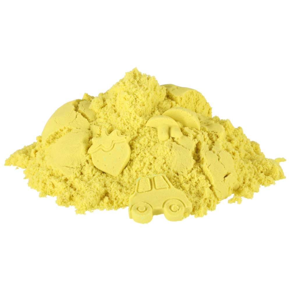 Kinetinis smėlis 1 kg maišelyje, geltonos spalvos-Žaislai, Kūrybiniai žaislai, Lipdymas-e-vaikas